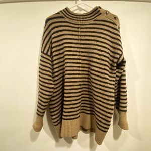 Oversized striped sweater